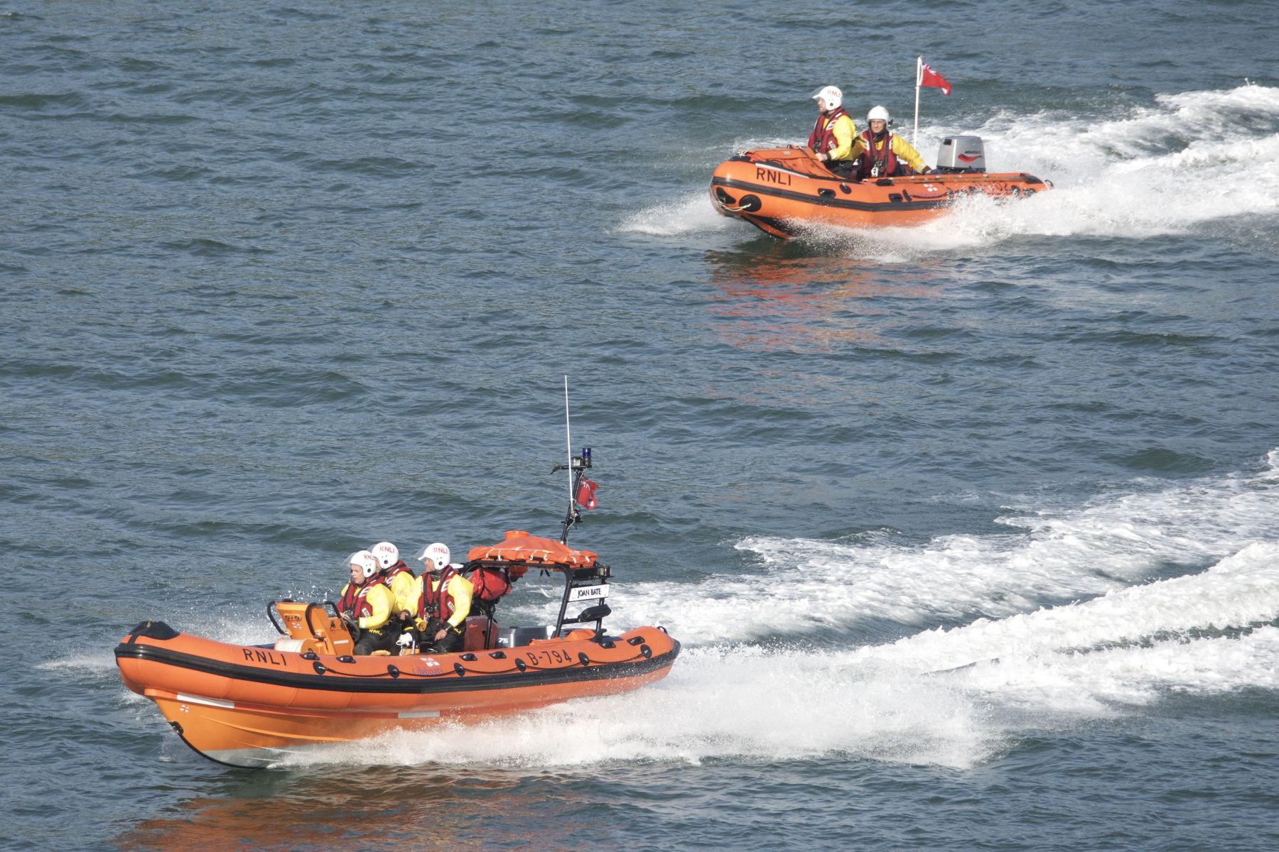 Both RNLI Dart lifeboats race to Blackpool Sands